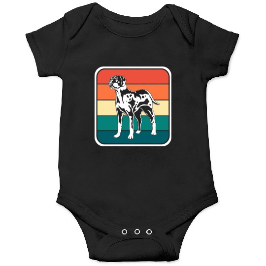 Retro Colorful Louisiana Catahoula Leopard Dog Onesies