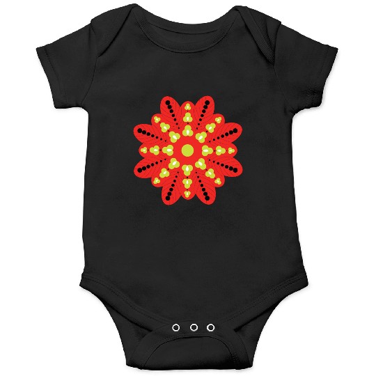 Vibrant Floral Mandala Design Onesies