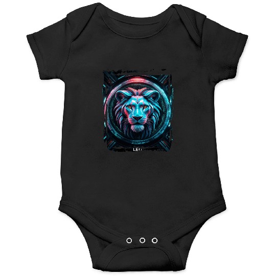 Zodiac sign Leo in cyberpunk era Future Onesies