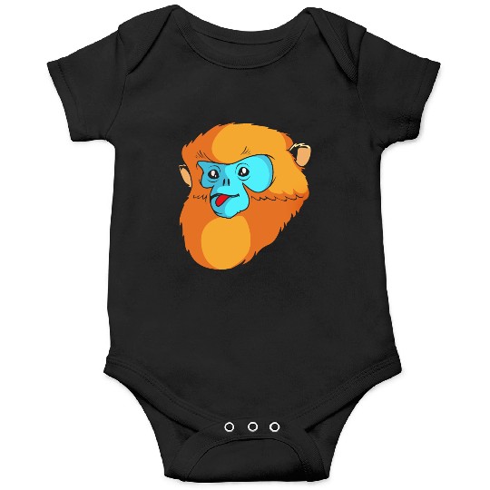 Cute Monkey Face Golden Snub Nosed Monkey Lover Onesies