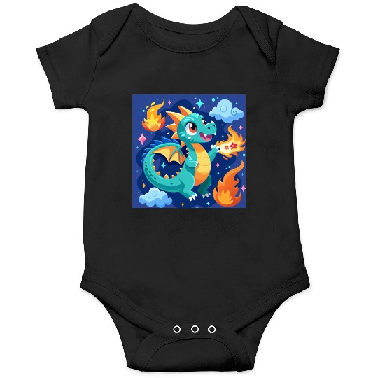 "Whimsical Dragon: Fire-Breathing Fantasy Fun" Onesies
