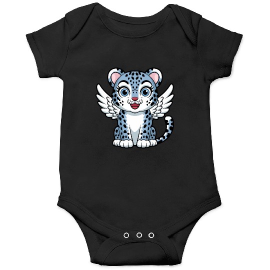 Blue tiger cat with angel wings dreamlike Onesies