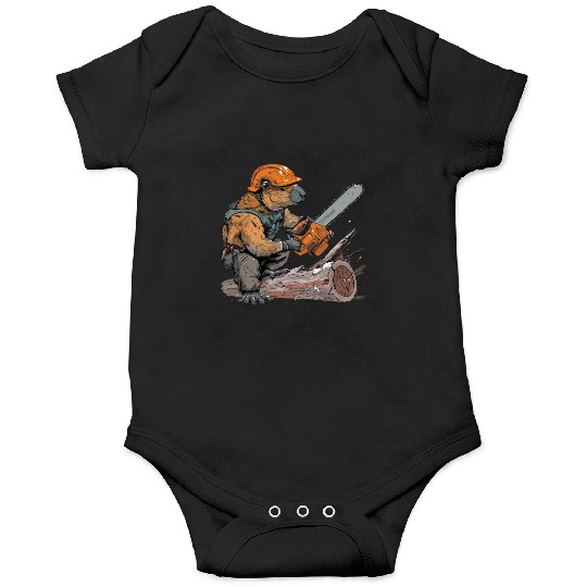 Beaver Lumberjack Chainsaw Onesies