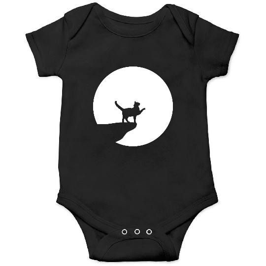 Cat Moon Cliff At Night Werewolf Round Howling Fun Onesies