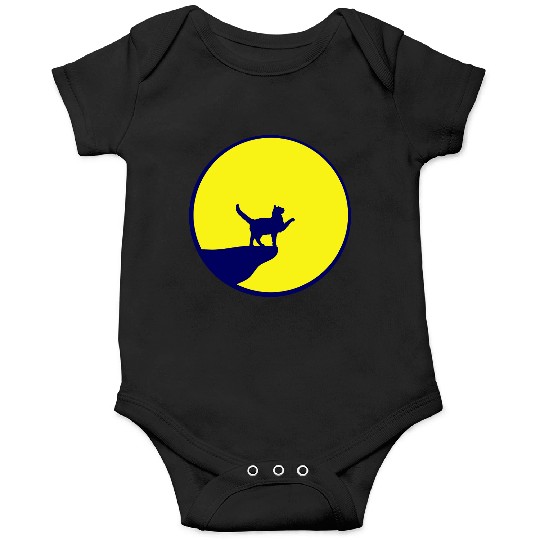 Cat Moon Cliff At Night Werewolf Round Howling Fun Onesies