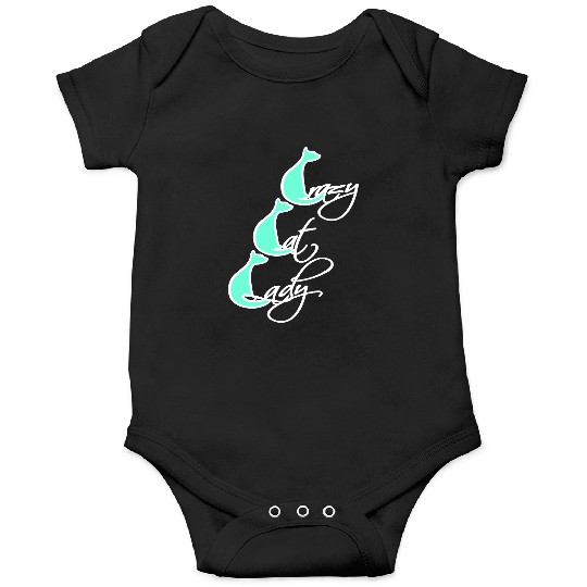 Crazy Cat Lady Text Love Saying Quote Weird Woman Onesies