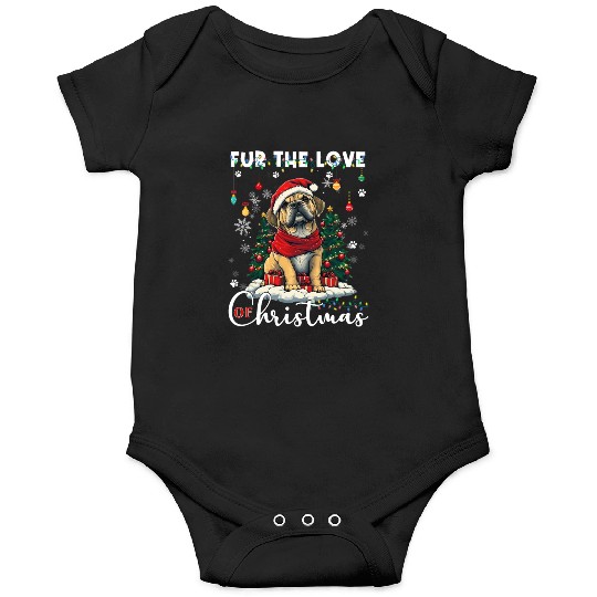 Boxer Christmas Tree Lights Decorations Dog Lover Onesies