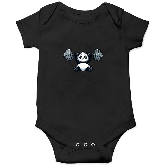 Strong panda weightlifter fitness gym workout Onesies