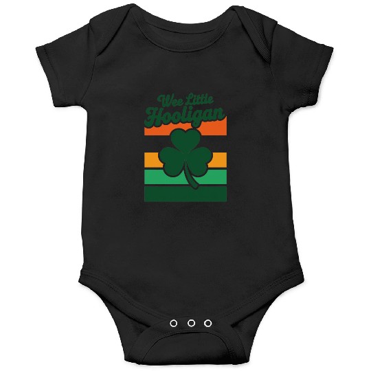 St Patricks Day Wee Little Hooligan Funny Onesies
