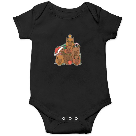 Capybara Christmas Tree Funny Animal Christmas Onesies