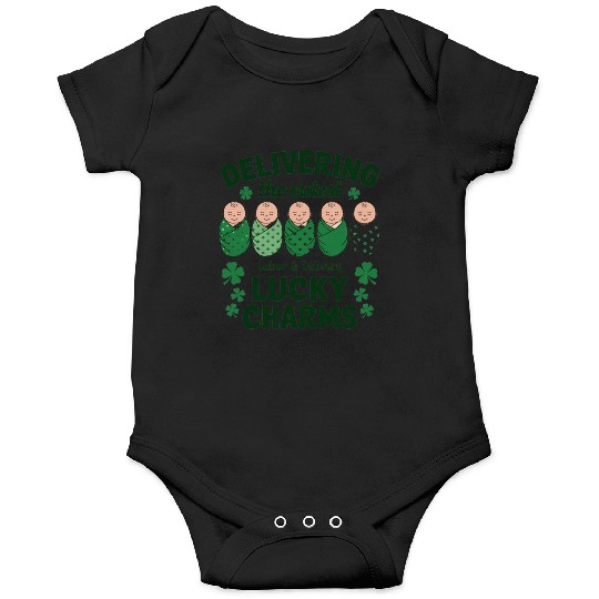 Labor & Delivery Lucky Charm Nurse Shamrock Onesies