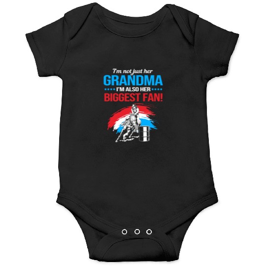 Grandma Biggest Fan Barrel Racing Grandma Onesies