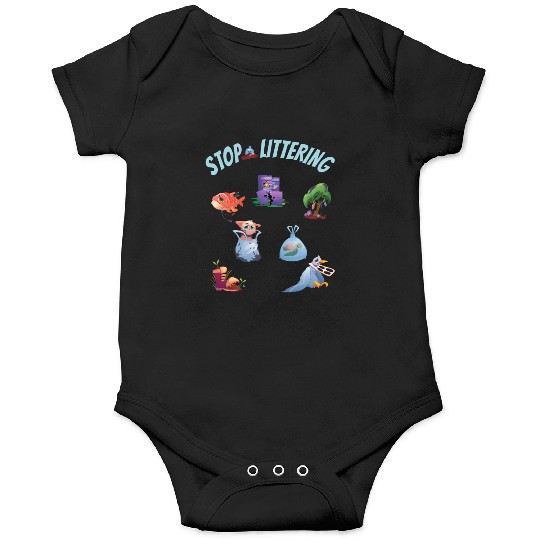Stop Littering Environment Embrace Recycling Onesies