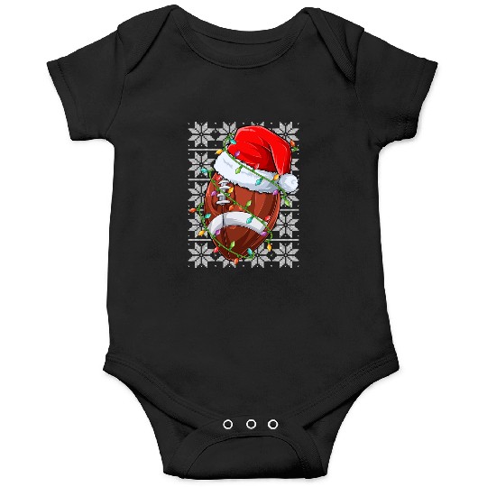 American Football Christmas Lights Onesies