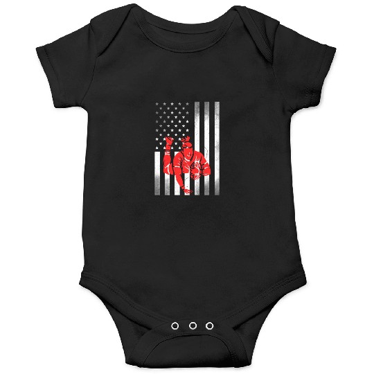 Rugby Player Vintage US Flag Proud Rugby Onesies