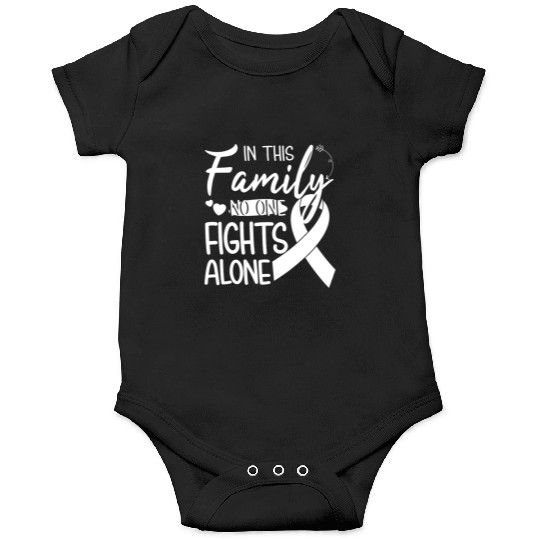 No one fights alone Lung Cancer Awareness Month Onesies