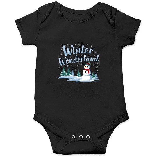 christmas snowman winter wonderland Onesies
