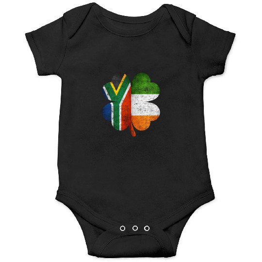 South African Irish Shamrock South Africa Flag Onesies