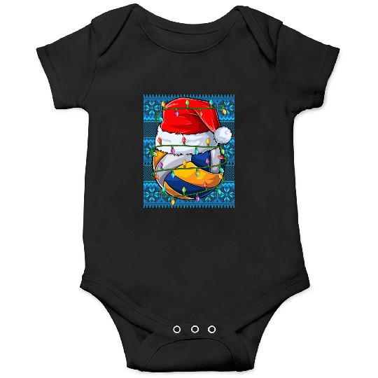 Volleyball Christmas Lights Onesies