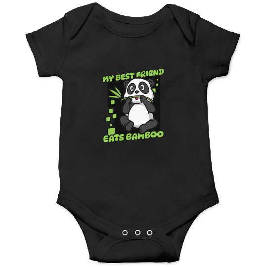My Best Friend Eats Bamboo Panda Bear Friend Onesies