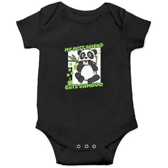 My Best Friend Eats Bamboo Panda Bear Friend Onesies