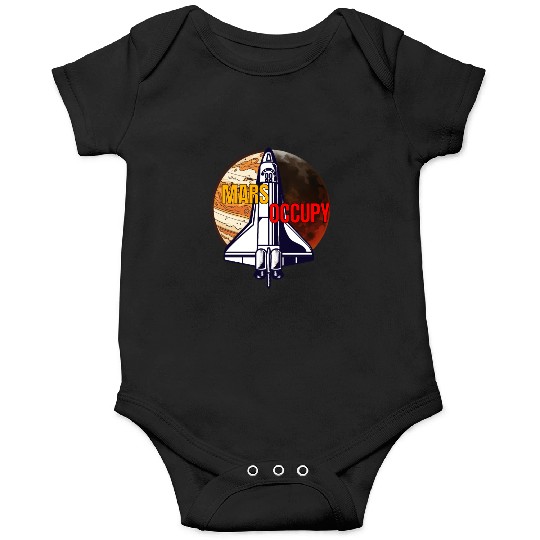 Mars Occupy -Rocket & Planet Space Design Onesies