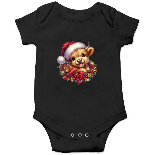 Christmas Merry Christmas For Gift Highland Cow Onesies