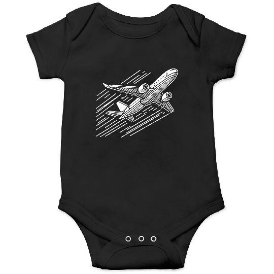 Minimalistic Vector Passenger Aircraft path33 Onesies