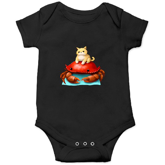 Cat and crab friends Onesies
