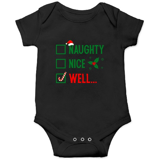 Naughty or Nice Funny Christmas Onesies