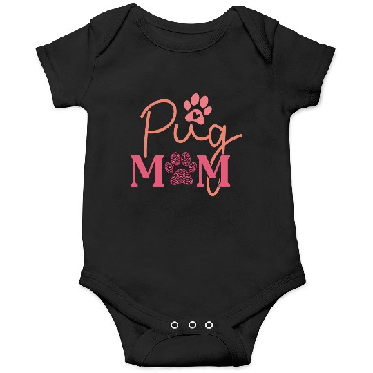 Pug Mom Onesies Dog Lover Valentines Day For Dog Mom