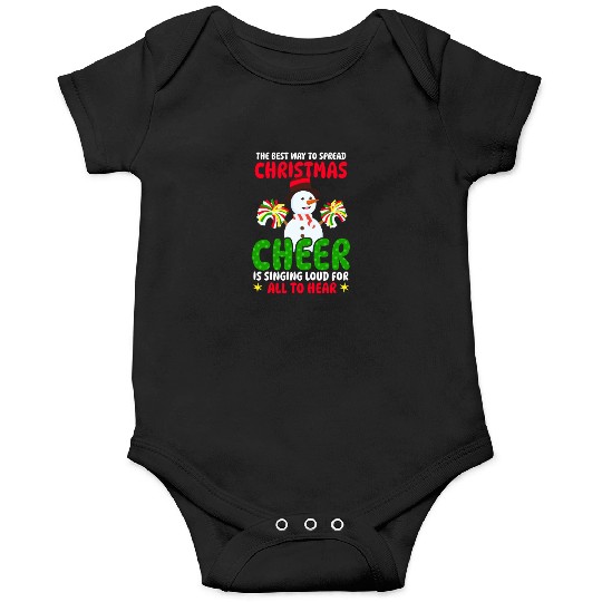 Christmas Cheerleader Christmas Cheer Loud Hear Onesies