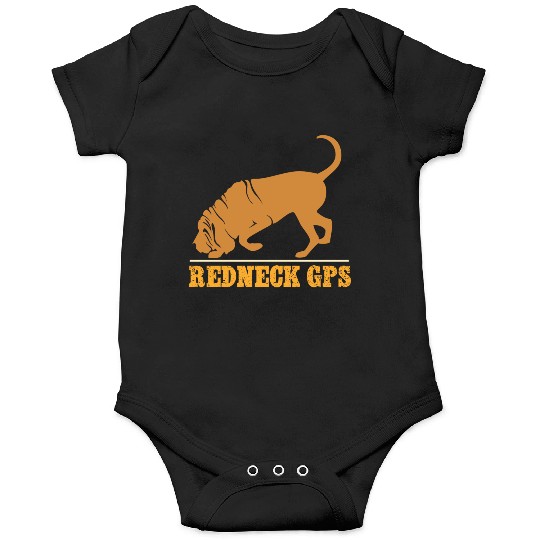 Redneck GPS | Funny Bloodhound | NickerStickers® Onesies