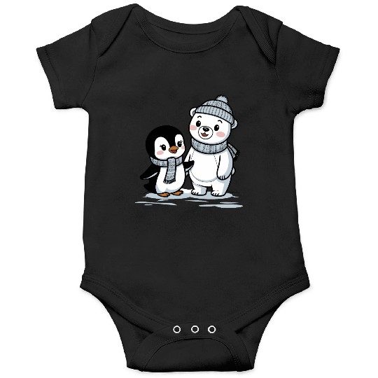 Penguin and Polar Bear Friends Onesies