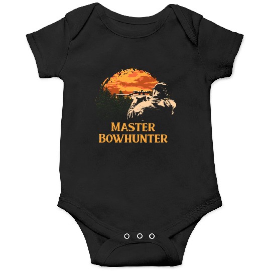Master Bowhunter Fathers Day Hunting Parents Hunte Onesies
