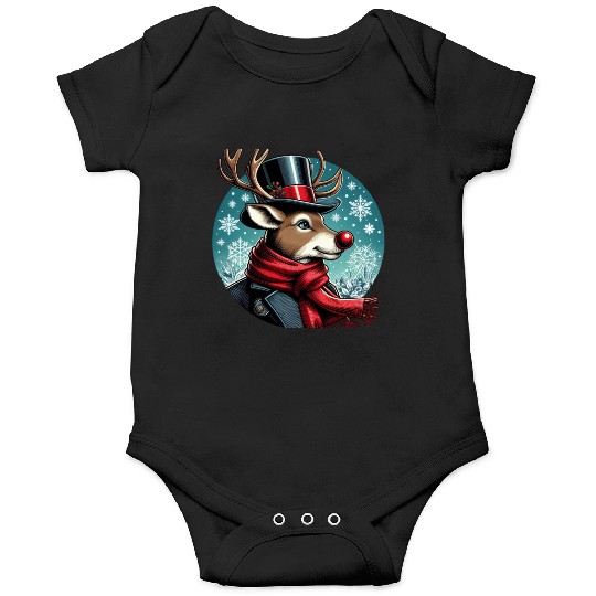 Vintage Red-Nosed Reindeer: Perfect For Christmas Onesies