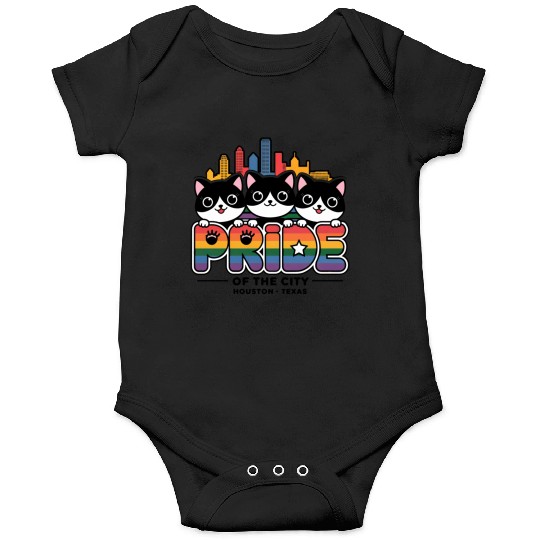 Pride of Houston City Texas USA Rainbow Flag Onesies