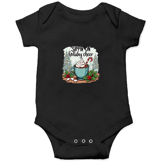 Sippin' On Holiday Cheer Hot Cocoa Onesies