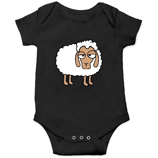Sheep Tired Bored Look Little Sweet Lamb Bad Mood Onesies