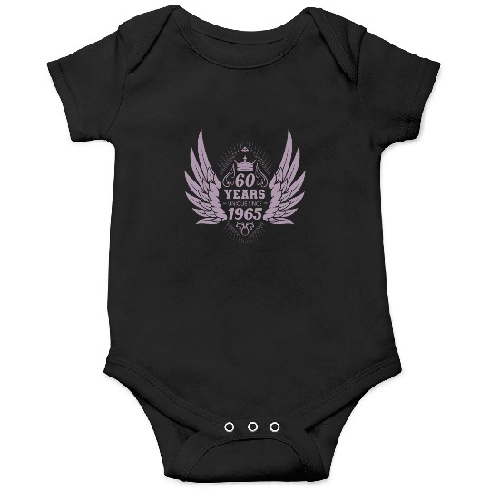 60 Years Unique Angel Wings Crown Onesies