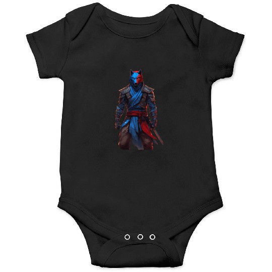 Samurai wolf Onesies