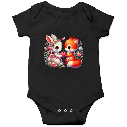 Beautiful couple heartvalentine's day design Onesies