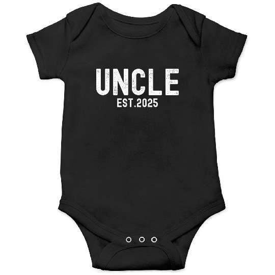 Uncle Est 2025 (distressed font) Onesies