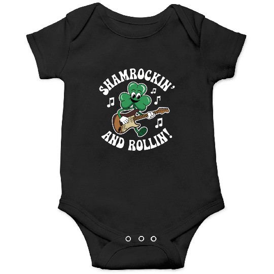Shamrockin' and Rollin' St. Patrick's Rock & Roll Onesies