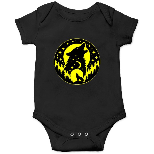 Night Time Wolf LIKE US ON FB #USAPatriotGraphics Onesies
