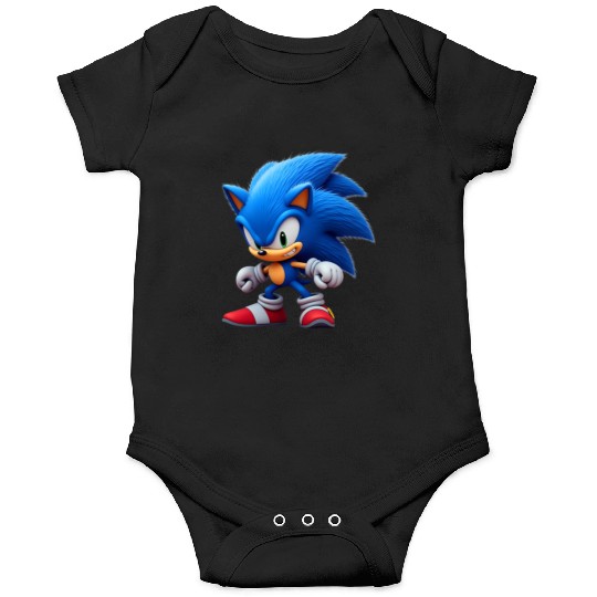 Angry Blue Hedgehog Onesies