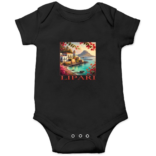 Lipari Volcano Mediterranean Terracotta Vacation Onesies