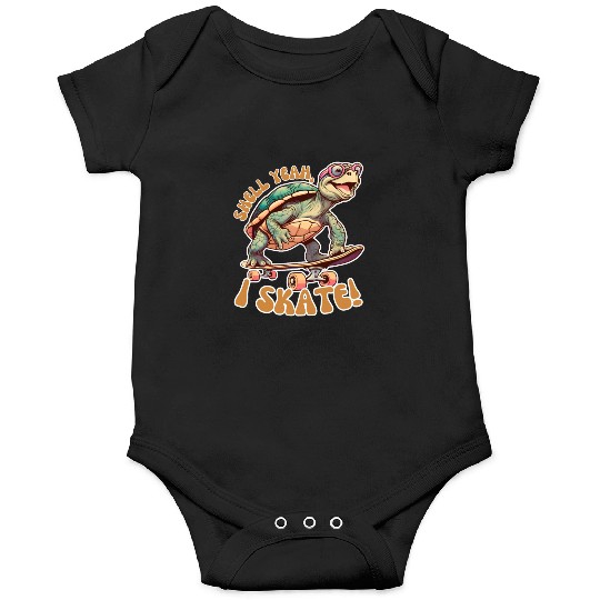 Shell Yeah, I Skate! Funny Turtle Skater Onesies