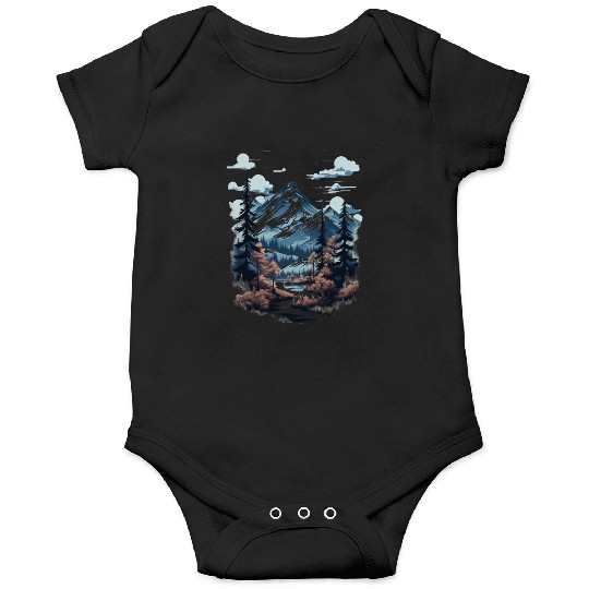 Midnight Mountain Serenity Onesies
