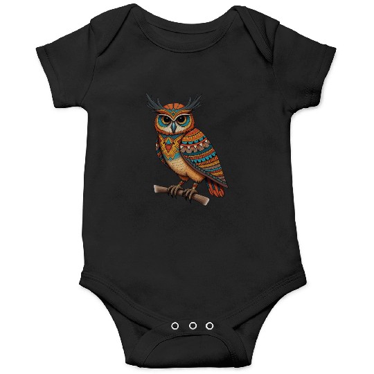 aztec owl funny owl design for bird lovers Onesies